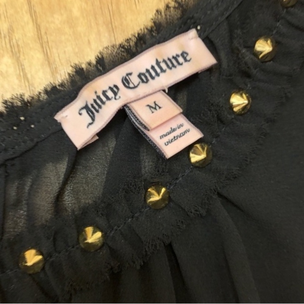 Juicy Couture Black Ruffled Mesh Dress - Picture 6 of 7